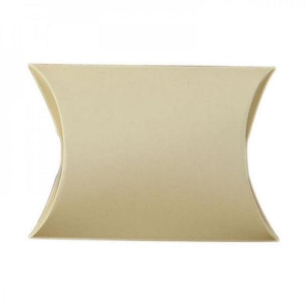 10/50pcs Gold Kraft Paper Pillow Candy Boxes 9*7*2.5cm Wedding Favor Gift Box 